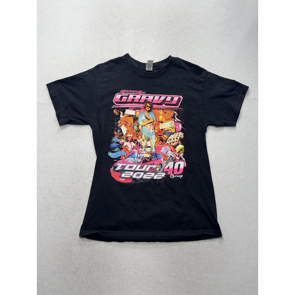 Gildan Hammer Shirt Mens Medium Black Yung Gravy Tour 2022 Graphic Tee Concert